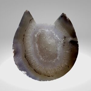 Agate druzy natural stone crystal ( cat head shape)